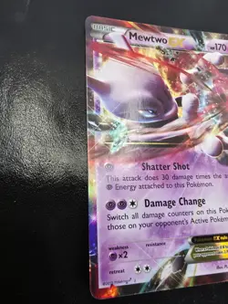 Mewtwo EX 62/162 Holo EX Rare BREAKthrough Pokemon TCG Foil Card Lightly Played - Image 2