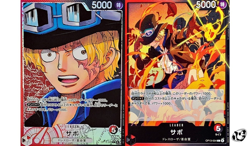 Sabo OP13-004 L 2 Card Set Carrying on His Will ONE PIECE Card Game Japanese NM - Image 1