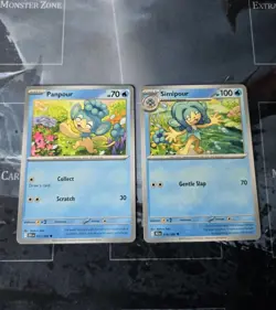 Panpour 17 & Simipour 18 SV: Black Bolt Card Lot Regular Pokemon - Image 1