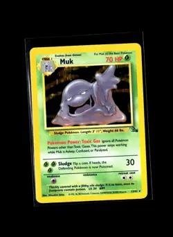 1999 Pokemon Fossil Muk 13/62 Holo Rare Unlimited TCG Card English - Image 1