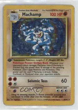 Machamp (Starter Deck) Holo 1st Ed. Pokemon Base Set #8 1999 - Image 1