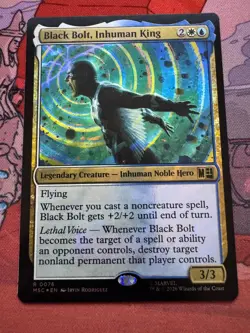 Black Bolt, Inhuman King (Surge Foil) 76 Holo Commander: Marvel Super Heroes NM - Image 1
