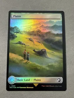 MTG / Plains / REX / #0021 / FOIL (Full Art) / Land / NM - Image 2