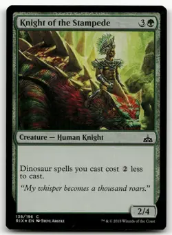 Knight of the Stampede #138 (Foil) (NM) Rivals of Ixalan RIX Magic MTG - Image 1