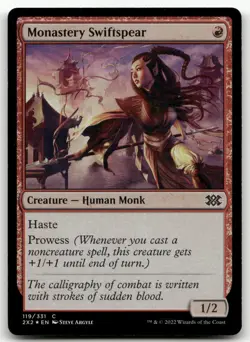 Monastery Swiftspear #119 (Foil) (NM) Double Masters 2022 2X2 Magic MTG - Image 1
