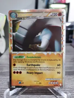 Pokemon TCG Donphan Prime HeartGold SoulSilver Holo Card 107/123 Lp+ To Nm - Image 1