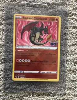 Pokemon TCG Radiant Charizard Pokemon Go 011/078 Radiant Rare Card - Image 1