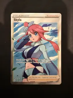 Pokemon TCG Skyla 072/072 Shining Fates Full Art Holo Ultra Rare EN - Image 1