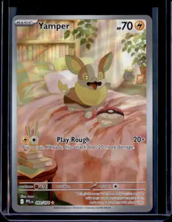 Yamper 099/094 Illustration Rare Phantasmal Flames Pokemon Holo Near Mint - Image 1