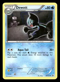 Dewott 38/113 Uncommon Legendary Treasures Pokemon Lightly Played - Image 1