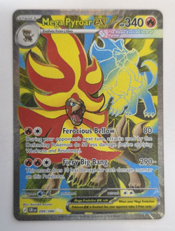 Mega Pyroar ex 099/086 Me04: Chaos Rising Holo Pokemon TCG - Image 1