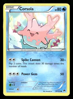 Corsola 29/122 BREAKpoint LP Pokemon - Image 1
