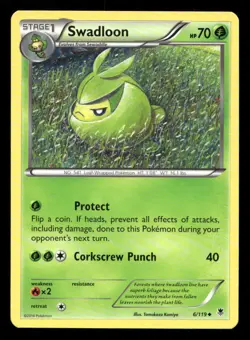 Swadloon 6/119 Phantom Forces NM/M Pokemon - Image 1