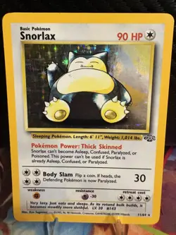 1999 Pokemon Jungle Snorlax Holo Rare 11/64 WOTC LP Lightly Played - Image 1