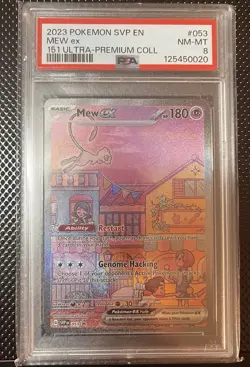 Pokemon TCG Mew EX 053 Scarlet & Violet Promo Graded PSA 8 - Image 1