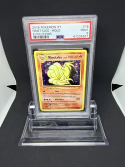 2016 Pokemon XY Ninetales Holo Evolutions #15 PSA 9 - Image 1