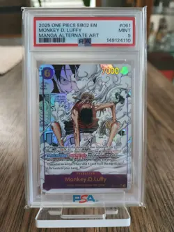 2025 One Piece TCG Anime 25th Collection Monkey D. Luffy EB02-061 Manga Alt Art - Image 1