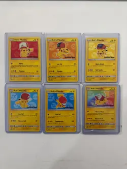Pokemon Ash's Pikachu 6 Card Lot I Choose You Promo Set NM Near Set - Image 1
