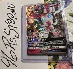 Sylveon GX 92/145 Pokemon Card Sun/Moon Guardians Rising Ultra Rare LP/NM 2017 - Image 1