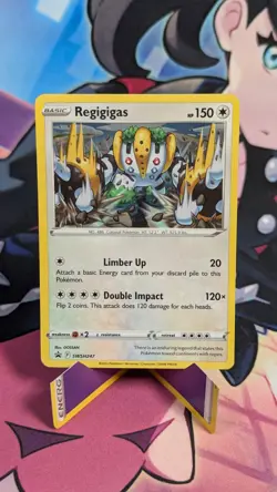 Pokemon TCG Regigigas Sword & Shield SWSH247 Holo Promo Cosmos Holo Rare Promo - Image 1