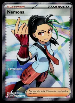 Nemona 229/091 Paldean Fates Holo Ultra Rare Lightly Played - Image 1