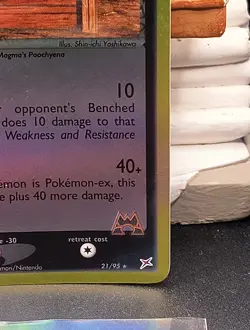 Team Magma's Mightyena 21/95 Team Magma vs Team Aqua Reverse Holo Pokemon - Image 5