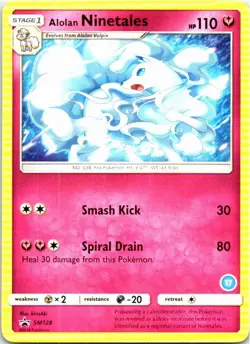 Promo Near Mint Alolan Ninetales - SM128 Sun & Moon Promo Pokemon - Image 1