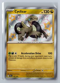 Cyclizar 195/091 Shiny Rare Paldean Fates Pokemon Holo Near Mint - Image 1