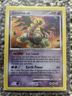 POKEMON TCG GIRATINA 9/127 PLATINUM HOLO RARE *HP/DMG CONDITION* - Image 1