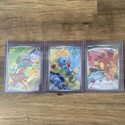 Pokemon First Partner Illustration Collection Series 1 Kanto Gen 1 Starters Set - Image 1