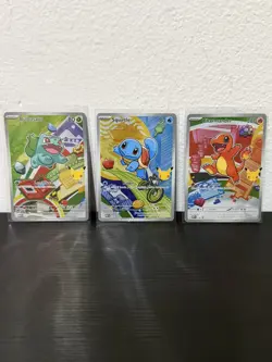 Pokemon First Partner Illustration Collection Series 1 Kanto Gen 1 Starters Set - Image 1