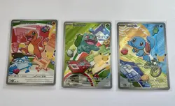 Pokemon First Partner Illustration Collection Series 1 Kanto Gen 1 Starters Set - Image 1