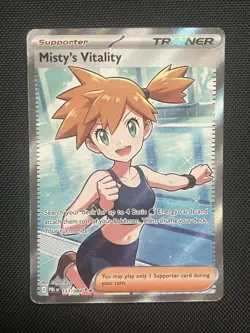 🔥Misty's Vitality 111/084 Pokemon TCG Me05: Pitch Black ULTRA RARE🔥 SHIPS NOW! - Image 1