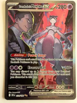 Team Rocket's Mewtwo ex 231/182 SIR SV10: Destined Rivals - Pokemon Card - NM - Image 1