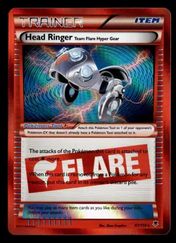 Head Ringer Team Flare Hyper Gear 97/119 Rare Holo Phantom Forces Pokemon Card 1 - Image 2