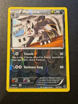 Mightyena 54/119 Pokemon Card XY Phantom Forces Rare Reverse Holo Foil - Image 1