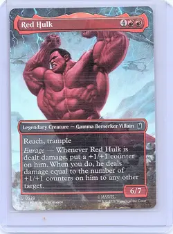 Red Hulk (Borderless) Foil U Marvel Super Heroes 329 NM - Image 1