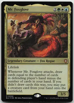 Mr. Foxglove FOIL 6 Mythic Commander: Bloomburrow NM MTG - Image 1