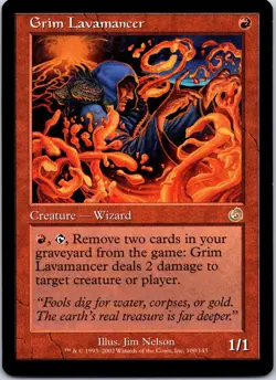 Grim Lavamancer 100 Rare Torment Magic: The Gathering Near Mint - Image 1