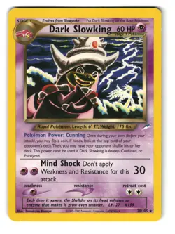 Dark Slowking 20/105 Unlimited Rare Neo Destiny Pokemon LP - Image 1
