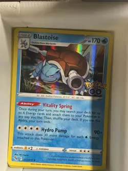 Blastoise 017/078 Holo Rare Pokemon GO Pokemon Near Mint - Image 1