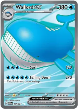 Wailord ex 097/084 Ultra Rare Pitch Black Holo MINT/PACK FRESH - Image 1