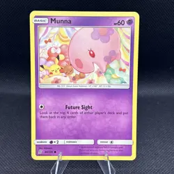 Munna 88/236 Unified Minds Pokemon (Pikachu & Eevee Cameo) NM - Image 1