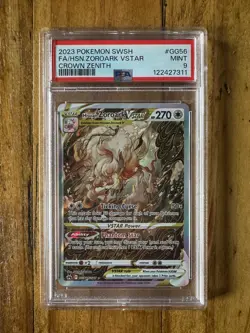POKEMON TCG CROWN ZENITH GALARIAN GALLERY HISUIAN ZOROARK VSTAR GG56/GG70 PSA 9 - Image 1
