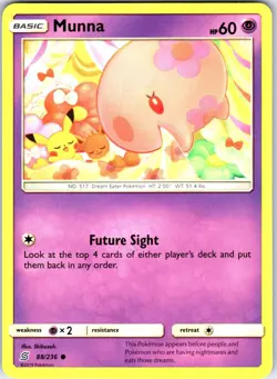 Munna 88/236 Common Unified Minds Pokemon Near Mint - Image 1