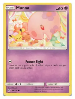 Munna 88/236 Common Unified Minds Pokemon 2019 - Image 1