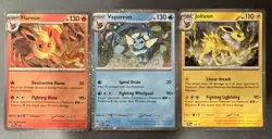 Pokemon Prismatic Poster CosmoHolo Promo Set Flareon 167 Vaporeon 168 Jolteon169 - Image 1