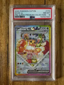 POKEMON TCG - SCARLET & VIOLET PROMO - EEVEE EX 174 - PSA 8 - Image 1