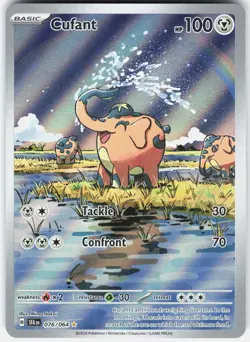 Pokemon Cufant 076/064 Illustration Rare Shrouded Fable Pokemon Holo Near Mint - Image 1