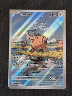 Pokemon TCG SV Shrouded Fable Cufant Illustration Rare Holo Card 076/064 - Image 1